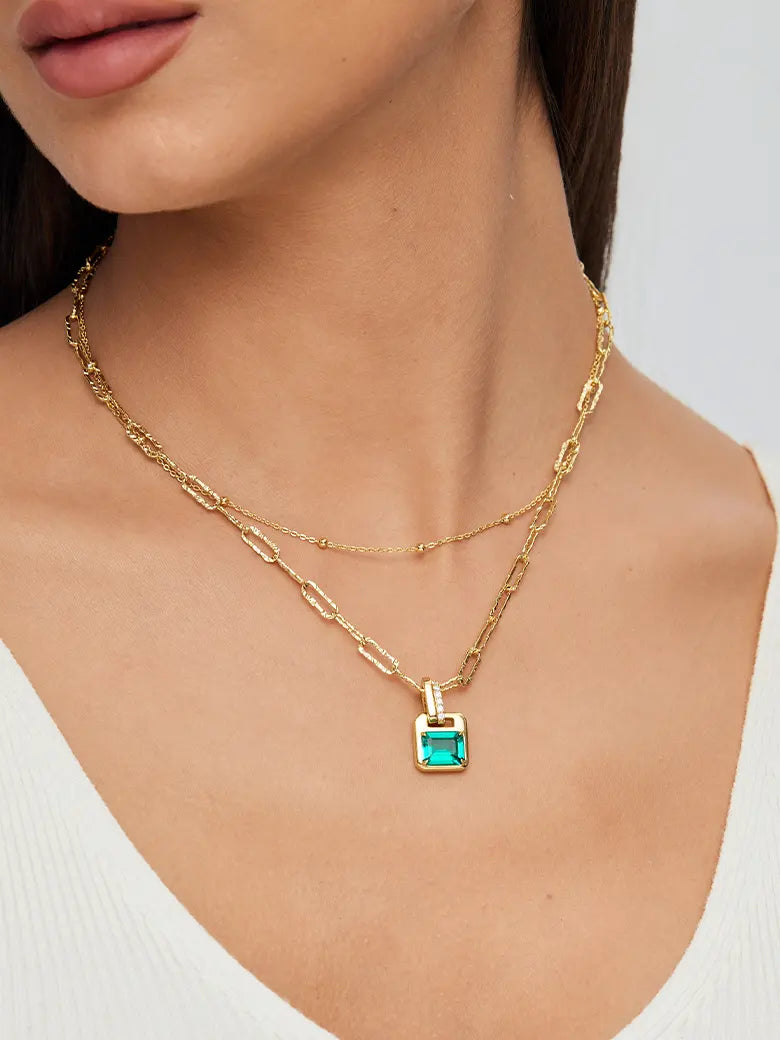 Emerald 2025 necklace charm