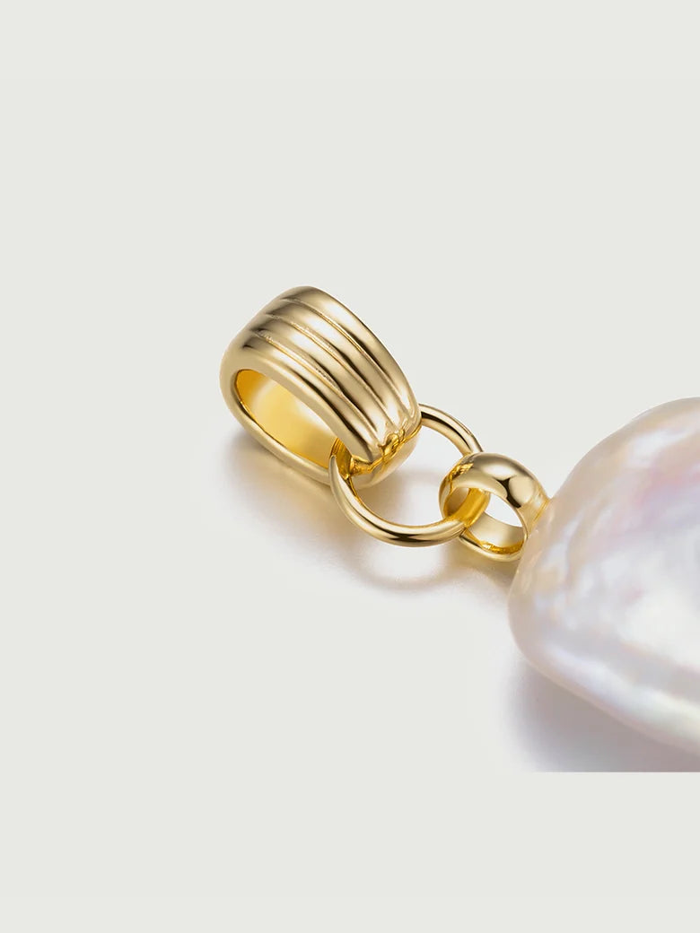 Vintage Initial Pearl Pendant Charm