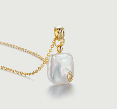 Vintage Initial Pearl Pendant Charm