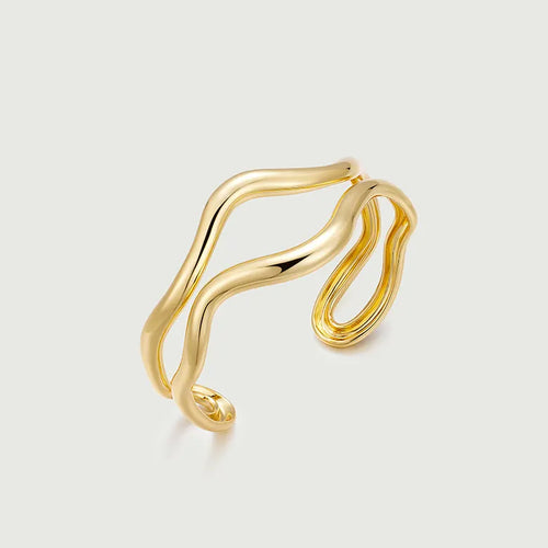 Wave Cuff Bangle-obyjewelry