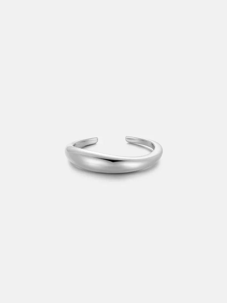 Wavy Stacking Silver Ring-obyjewelry