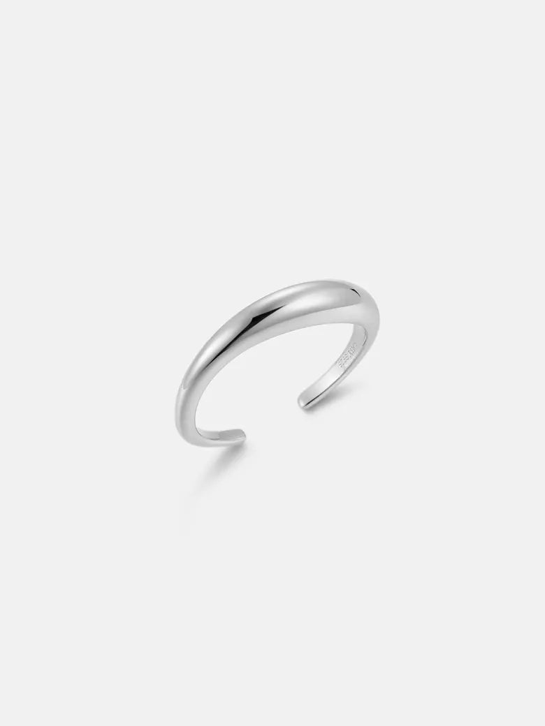 Wavy Stacking Silver Ring