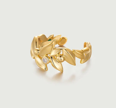 Wheat Diamond Open Ring-obyjewelry