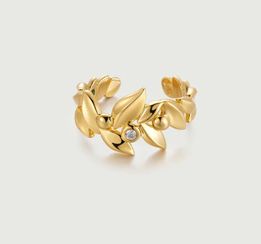 Wheat Diamond Open Ring-obyjewelry