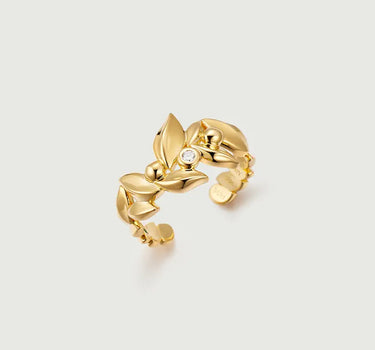 Wheat Diamond Open Ring-obyjewelry