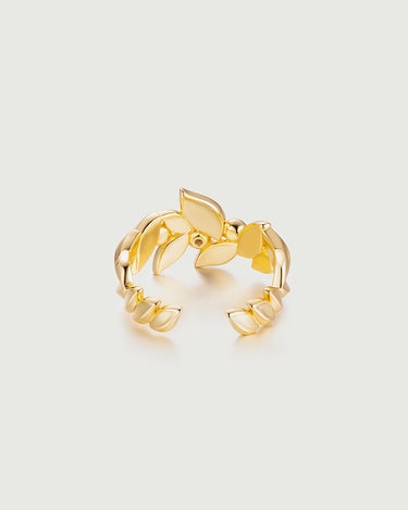 Wheat Moissanite Open Ring