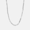 Wide Flat Silver Snake Necklace