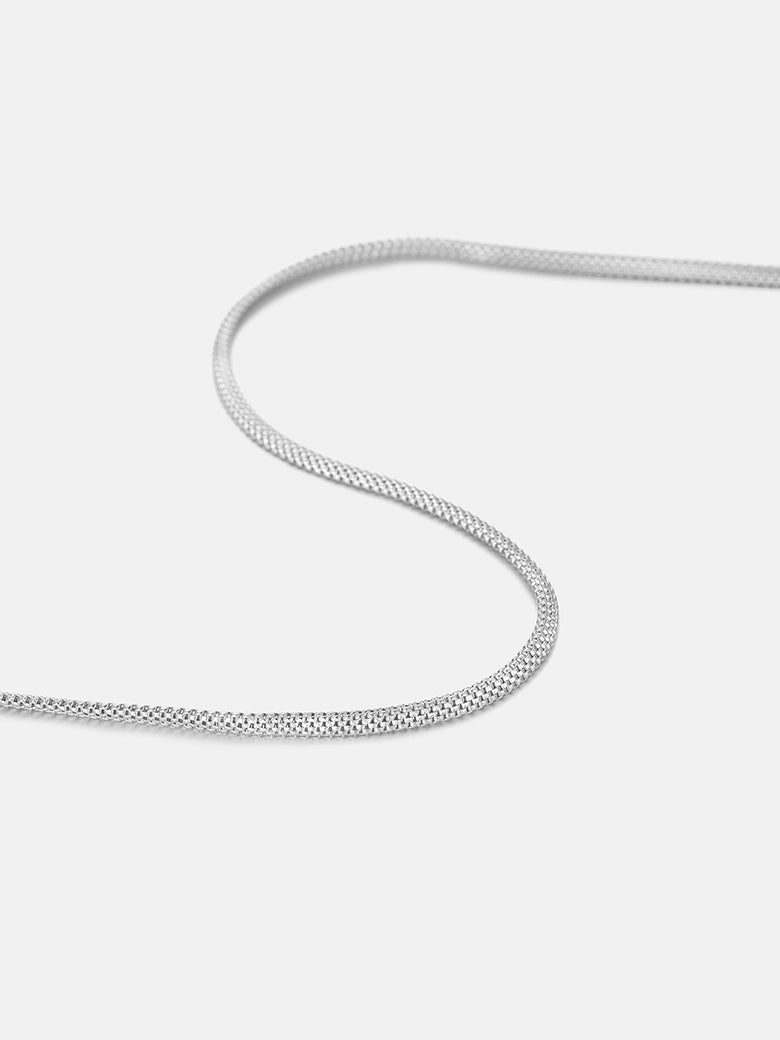 Woven Silver Chain Necklace