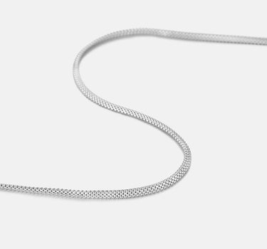 Woven Silver Chain Necklace