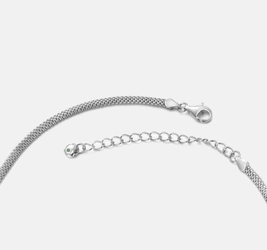 Woven Silver Chain Necklace