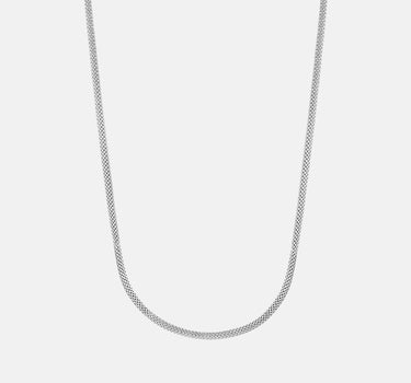Woven Silver Chain Necklace