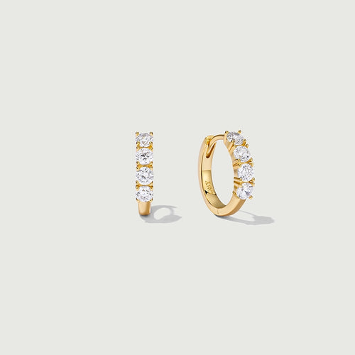 Diamond Huggie Hoop