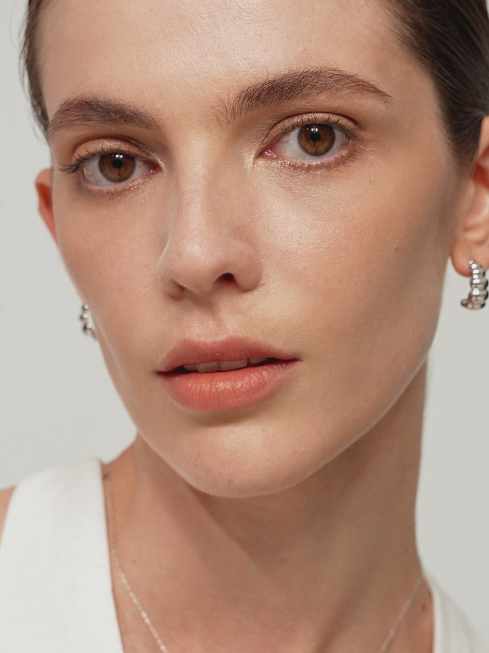 Puffy croissant hoops - bold 80s inspired earrings